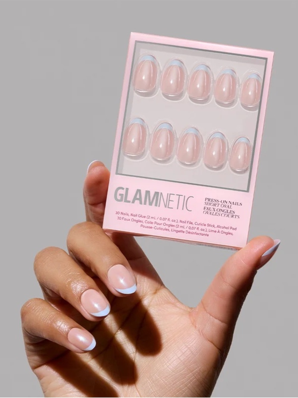 🎀3/$25🎀 GLAMNETIC Short Oval Press-On Nails - Into Blue